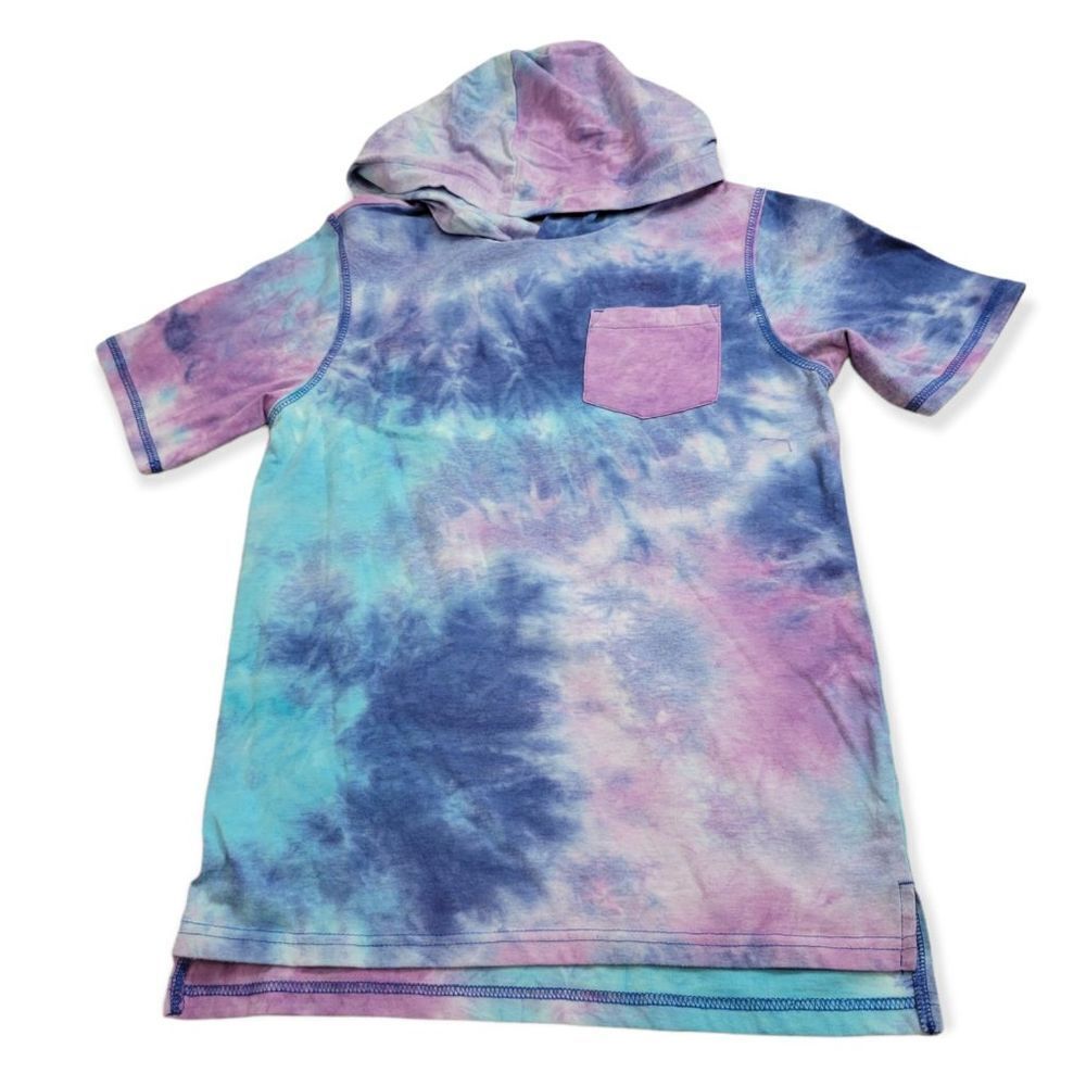 Wonder Nation tiedie shirt with hood L10/12